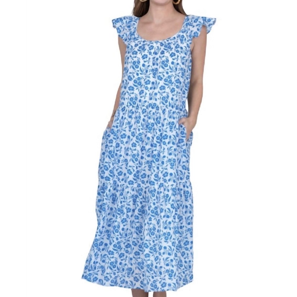 Olivia James Maxi Dress Sundress Cottagecore Women's Oversized Small Grandmacore